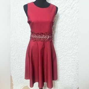 HOMEYEE WOMENS SPANDEX FITTED FLARE DRESS SIZE 10